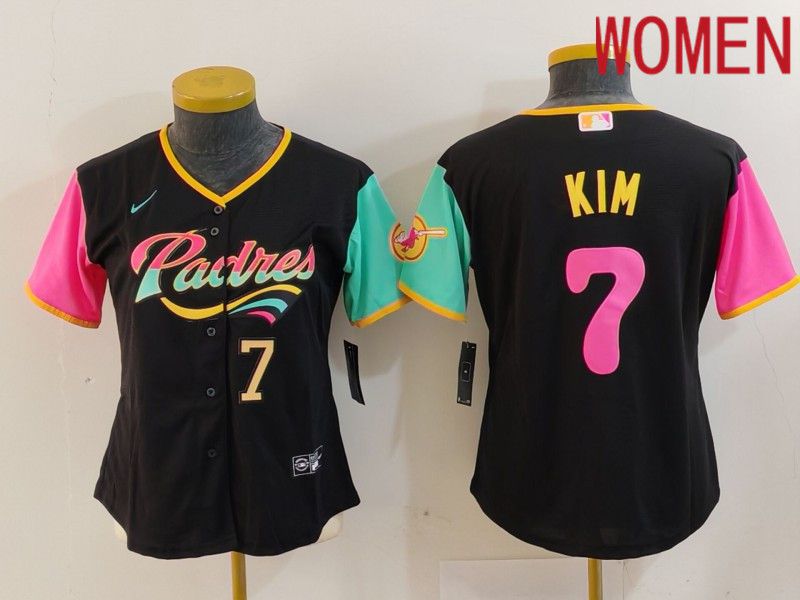 Youth San Diego Padres 7 Kim Black City Edition 2024 Nike MLB Jersey style 13